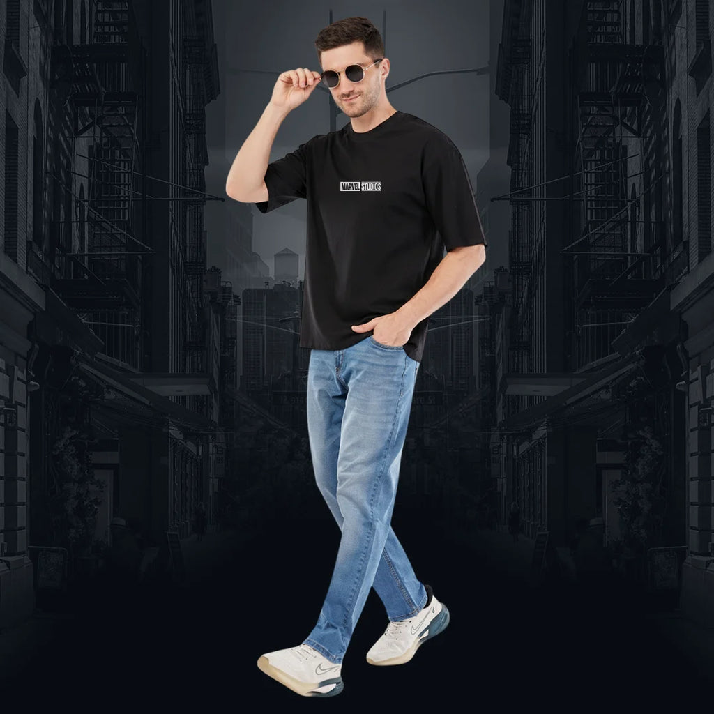 Marvel Studios x Black Panther Oversized 240 GSM Pure Cotton T-Shirt