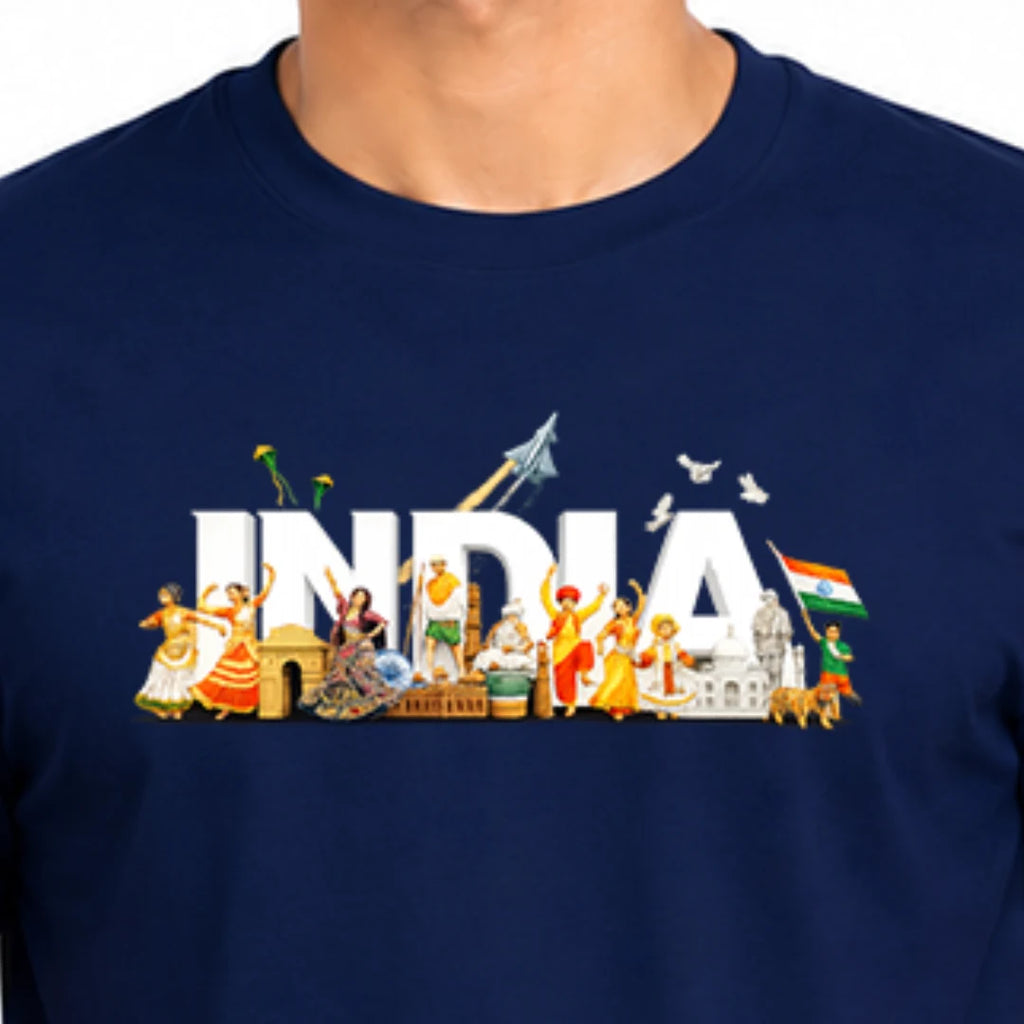India Independence Edition Graphic T-Shirt | 180 GSM Pure Cotton, Regular Fit