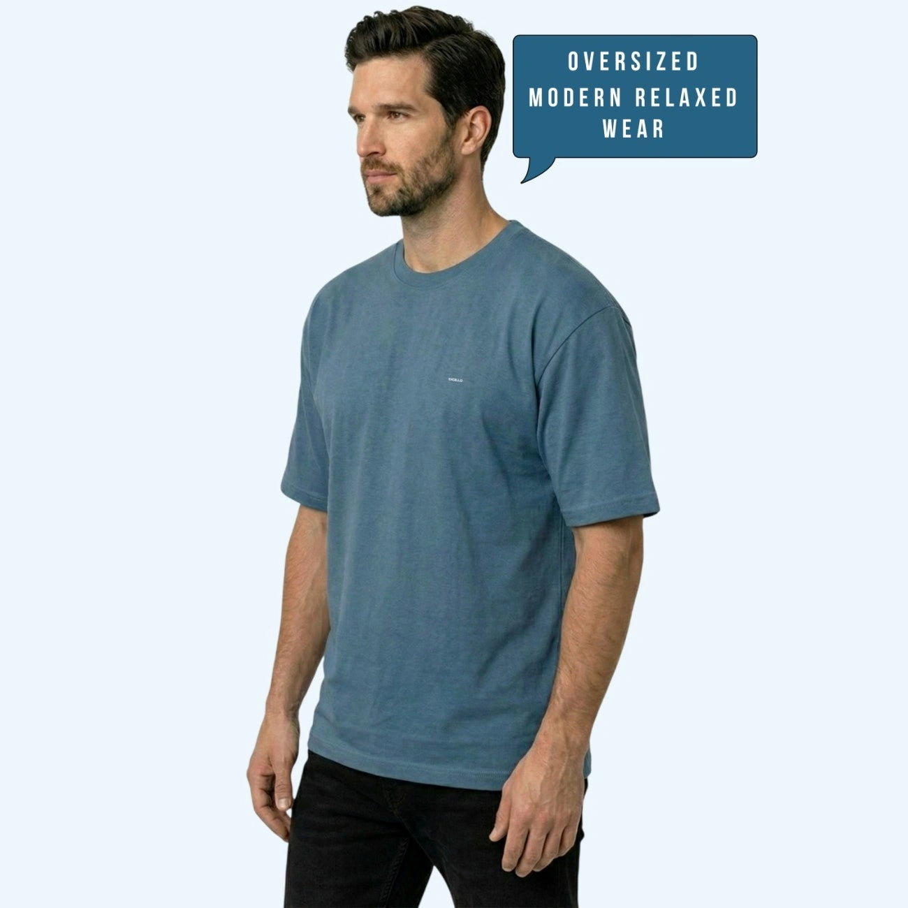 Premium 100% Organic Cotton Men's Oversized T-Shirt – Heavyweight 240 GSM Bio-Washed Relaxed Fit Tee
