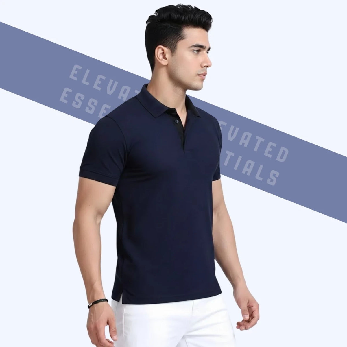Aeropiq Men’s Premium Polo T-Shirt | 100% Nano Poly with Soft Cotton Feel | 210 GSM Breathable Regular Fit