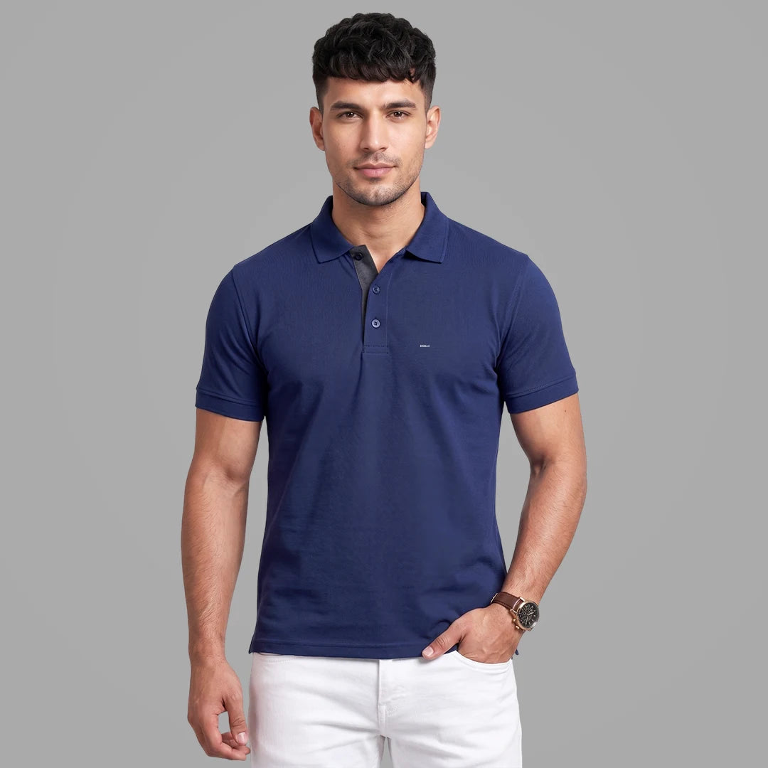 Excello Premium Men's Aeropiq Polo T-Shirt | Wrinkle-Free 100% Nanopoly