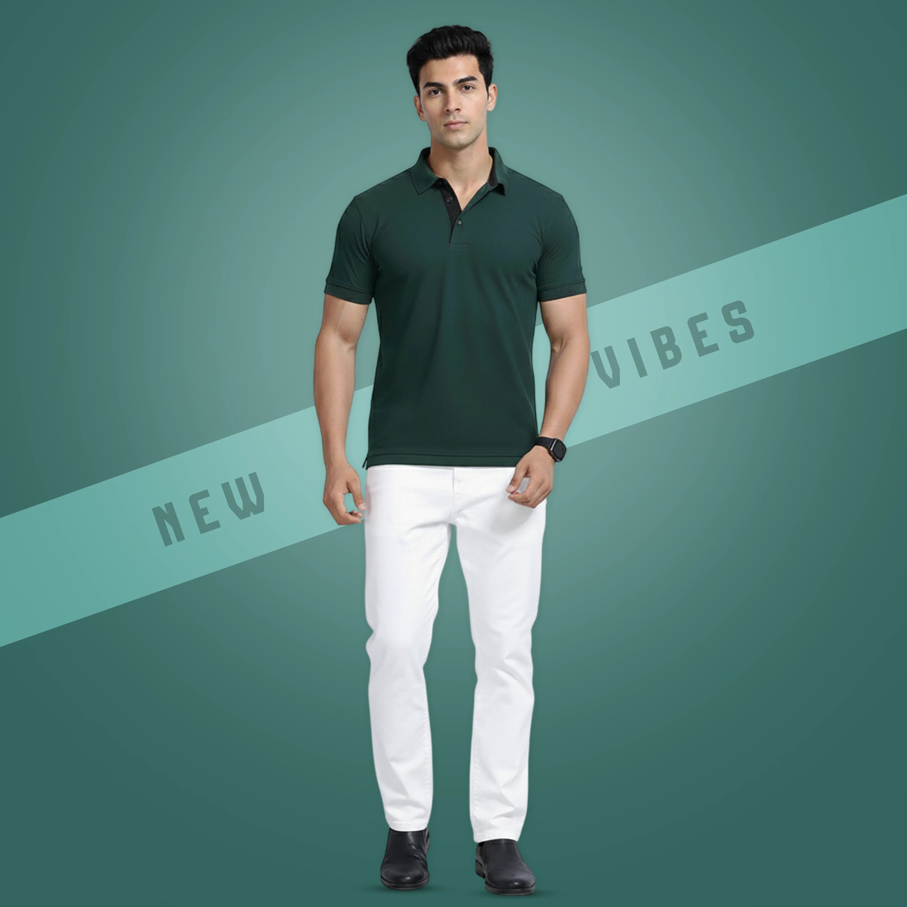 Aeropiq Men’s Premium Polo T-Shirt | 100% Nano Poly with Soft Cotton Feel | 210 GSM Breathable Regular Fit
