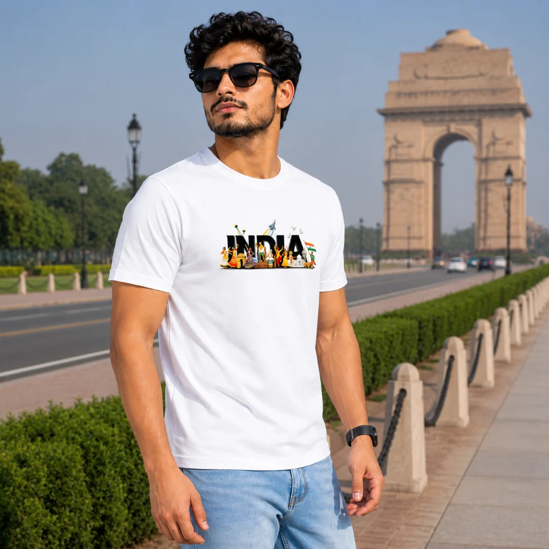 India Independence Edition Graphic T-Shirt | 180 GSM Pure Cotton, Regular Fit
