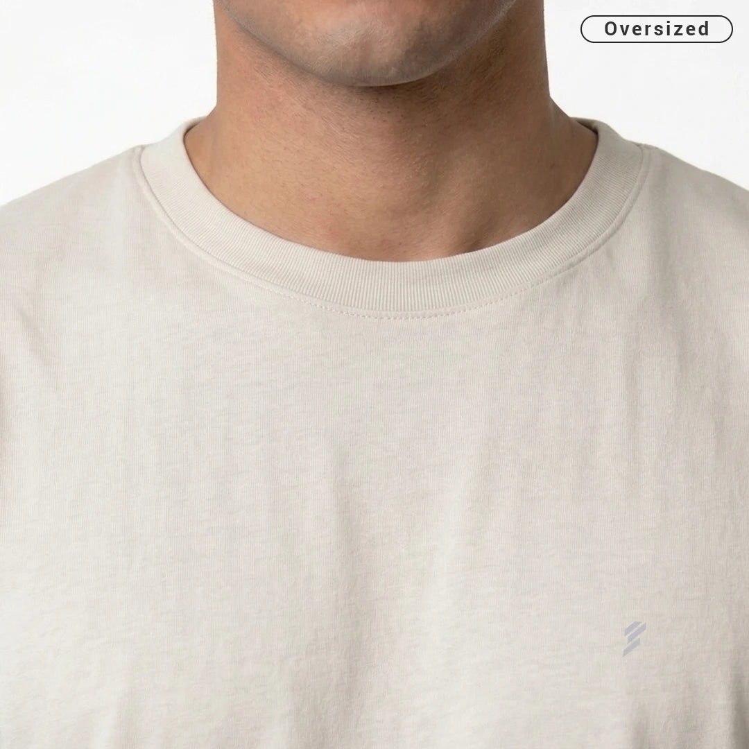 Premium 240 GSM Heavyweight Oversized T-Shirt – 100% Pure Cotton Minimalist Chest Logo Tee