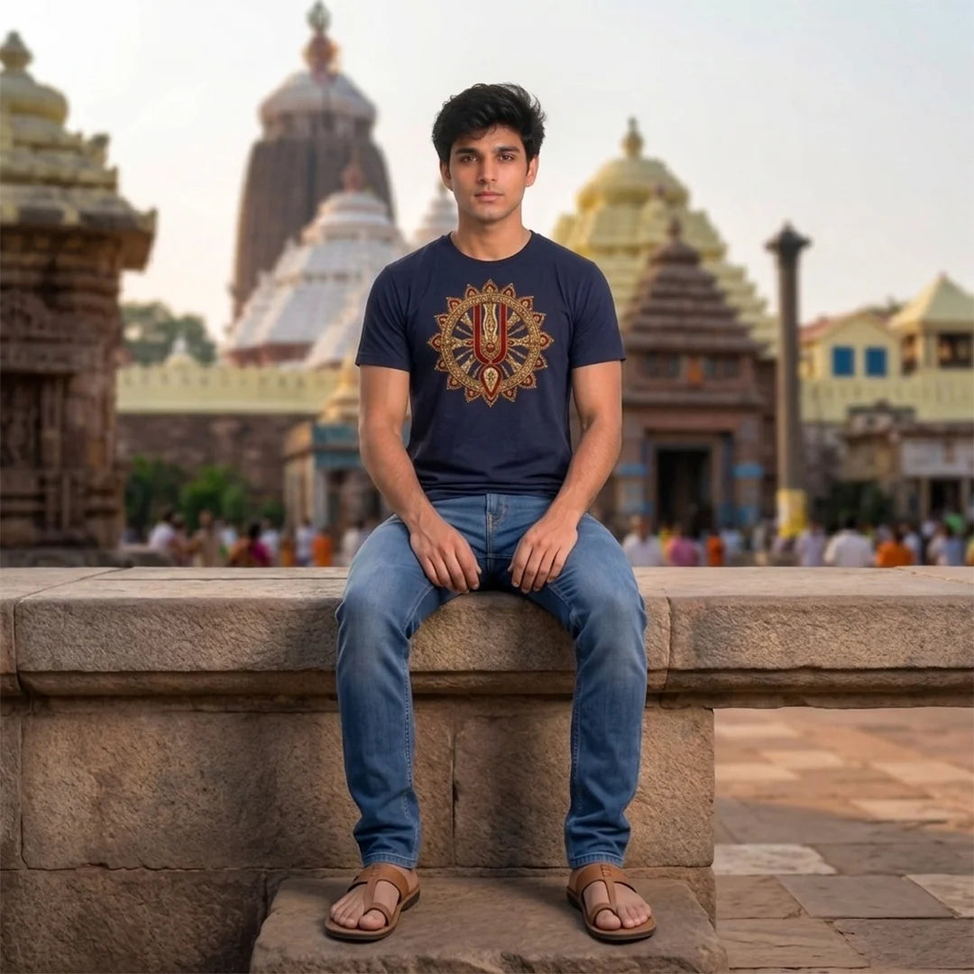 Premium Men's Pure Cotton Jagannath Puri Rath Yatra Graphic T-Shirt