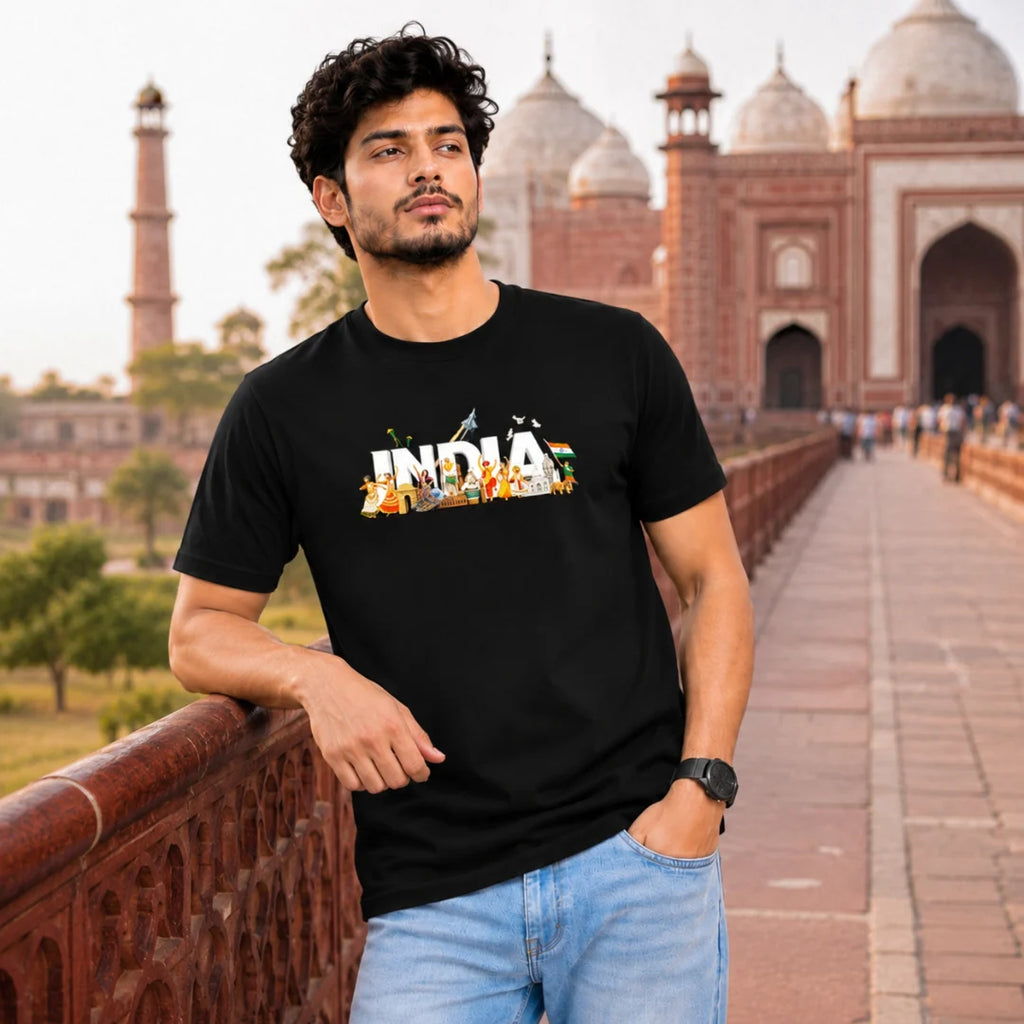 India Independence Edition Graphic T-Shirt | 180 GSM Pure Cotton, Regular Fit