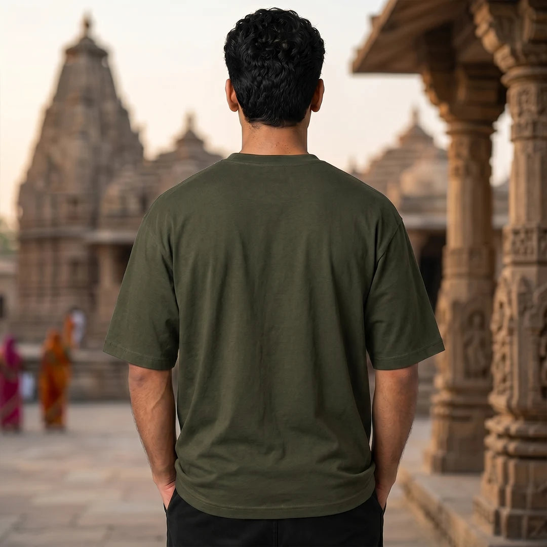 Premium Puri Jagannath Temple Graphic Oversized T-Shirt - 240 GSM Pure Cotton