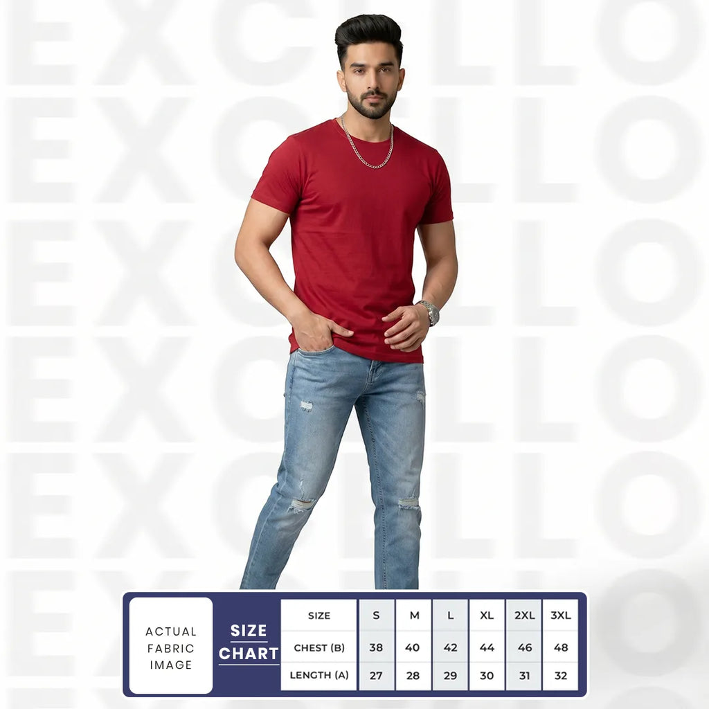 Premium Men’s Eco-Blend T-Shirt | Classic Regular Fit & Sustainable 180 GSM Fabric