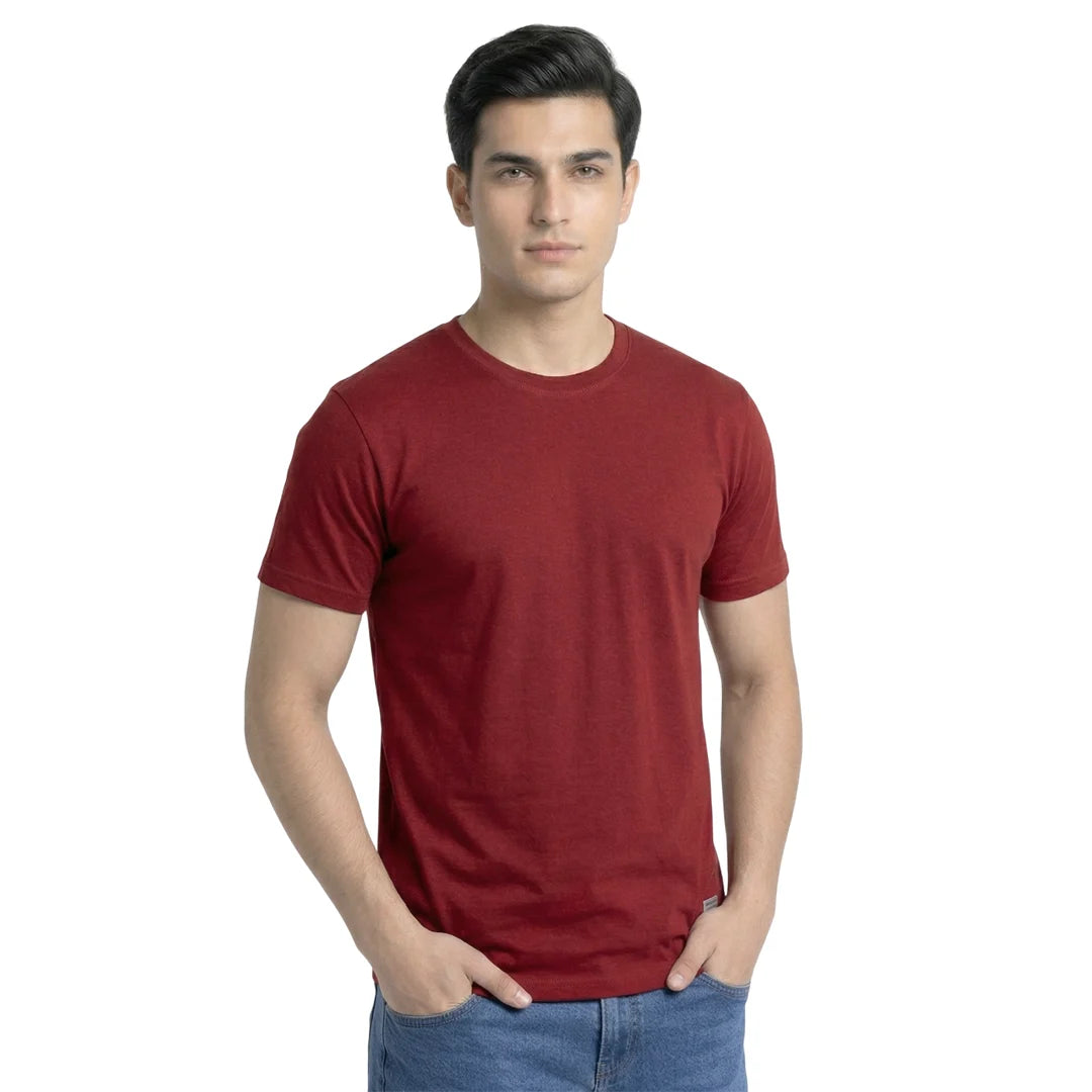Premium Men’s Round Neck Pure Cotton T-Shirt Combo – 180 GSM Biowashed Regular Fit Half Sleeve Tees (Pack of 3)