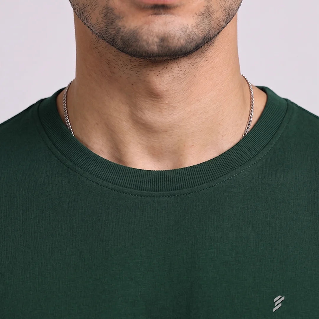 Premium Pure Cotton 180 GSM Regular Fit Round Neck T-Shirt – Double Bio-Washed Luxury Comfort