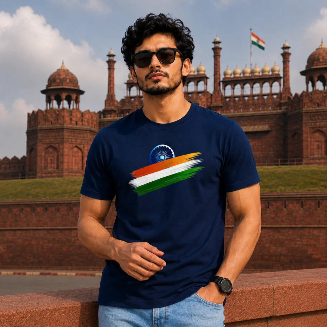 India Independence Edition Graphic T-Shirt | 180 GSM Pure Cotton, Regular Fit