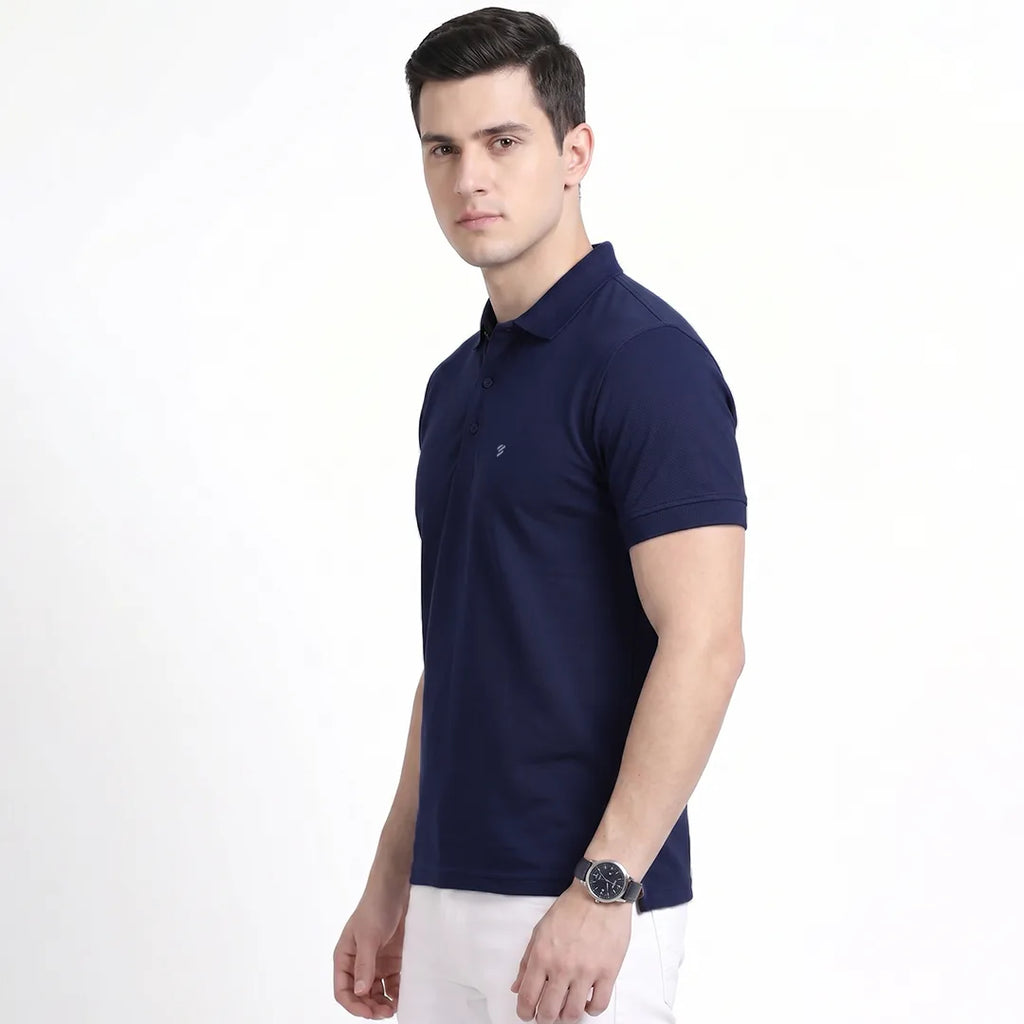 Men's Aeropiq Performance Polo – Wrinkle-Free Sustainable Nano Poly T-Shirt with Cotton-Like Feel
