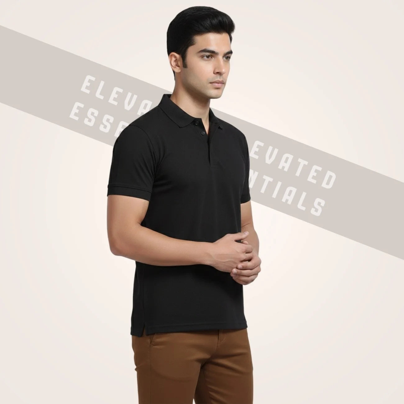 Aeropiq Men’s Premium Polo T-Shirt | 100% Nano Poly with Soft Cotton Feel | 210 GSM Breathable Regular Fit