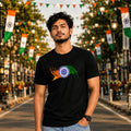 Premium Patriotic Ashoka Chakra T-Shirt | 180 GSM Pure Cotton, Bio-Washed Regular Fit