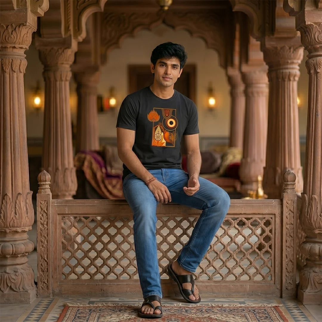 Lord Jagannath Rath Yatra Special T-Shirt | 180 GSM Pure Premium Cotton Regular Fit Print Tee