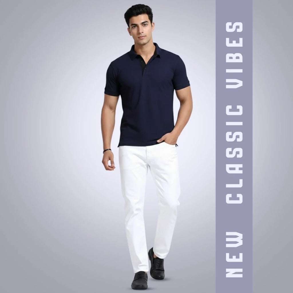 Aeropiq Men’s Premium Polo T-Shirt | 100% Nano Poly with Soft Cotton Feel | 210 GSM Breathable Regular Fit