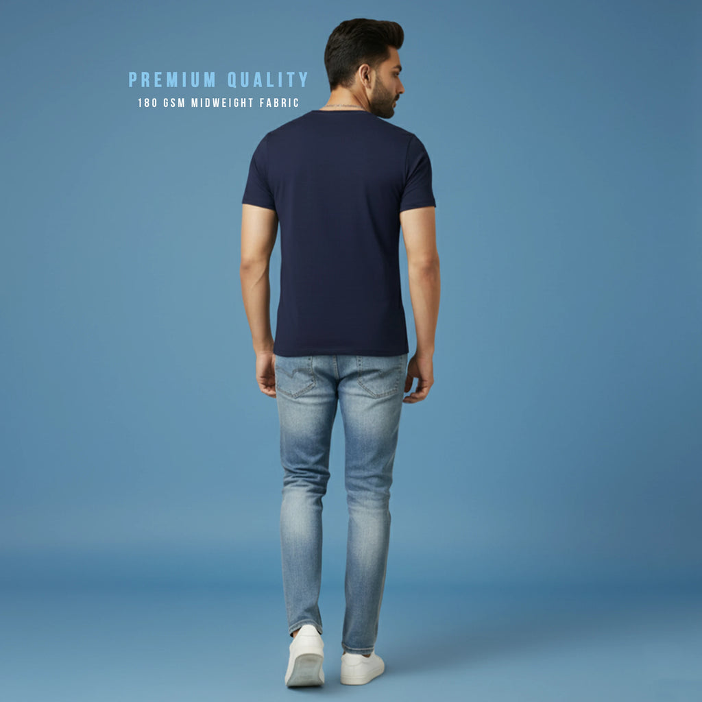 Premium Men’s Eco-Blend T-Shirt | Classic Regular Fit & Sustainable 180 GSM Fabric