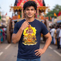 Men's Pure Cotton Jai Jagannath Holy Trinity Graphic Printed T-Shirt
