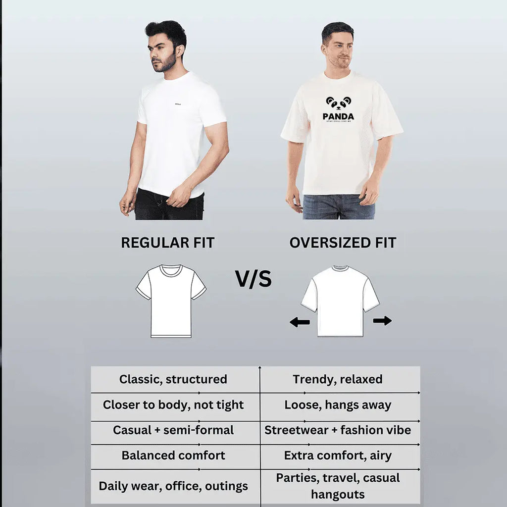 Panda Graphic Oversized T-Shirt for Men