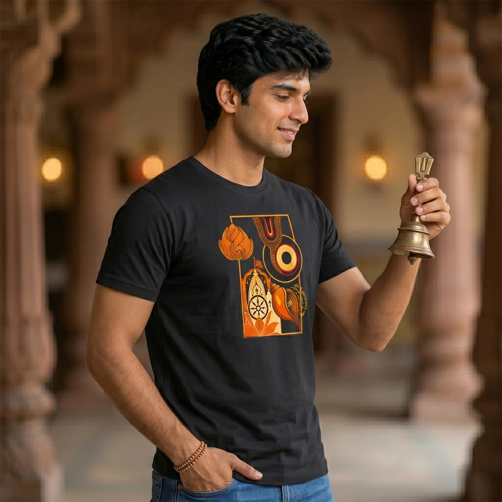 Lord Jagannath Rath Yatra Special T-Shirt | 180 GSM Pure Premium Cotton Regular Fit Print Tee