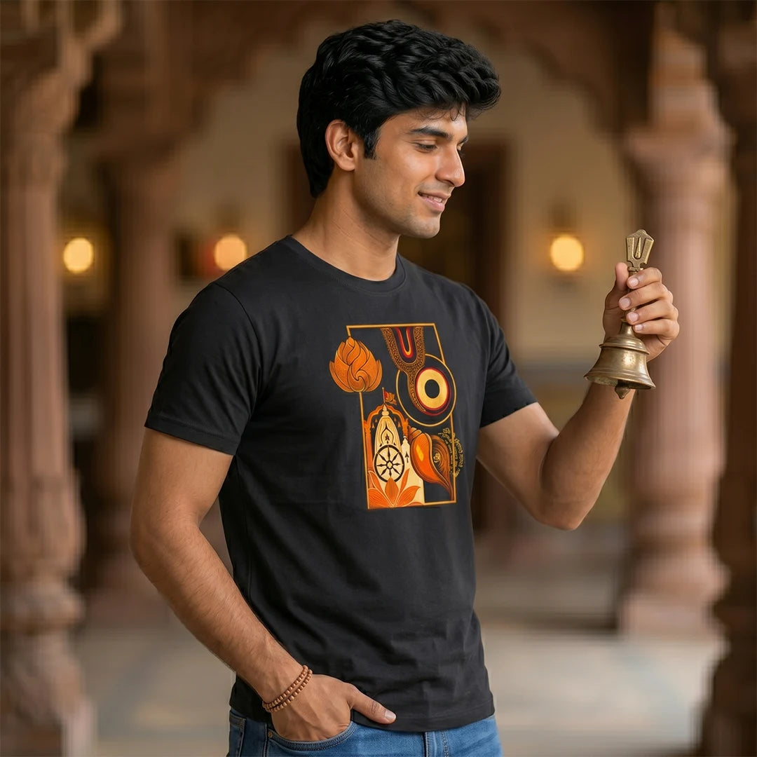 Lord Jagannath Rath Yatra Special T-Shirt | 180 GSM Pure Premium Cotton Regular Fit Print Tee