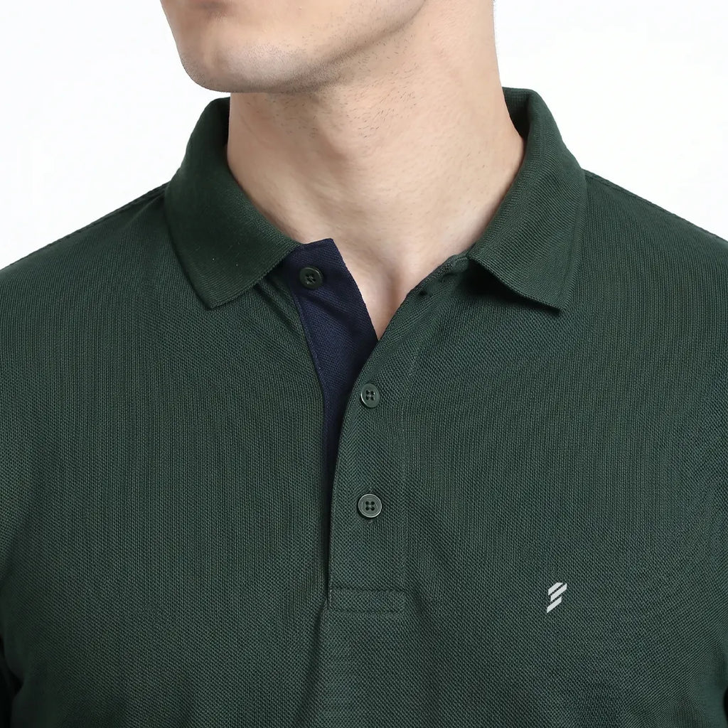 Men's Aeropiq Performance Polo – Wrinkle-Free Sustainable Nano Poly T-Shirt with Cotton-Like Feel