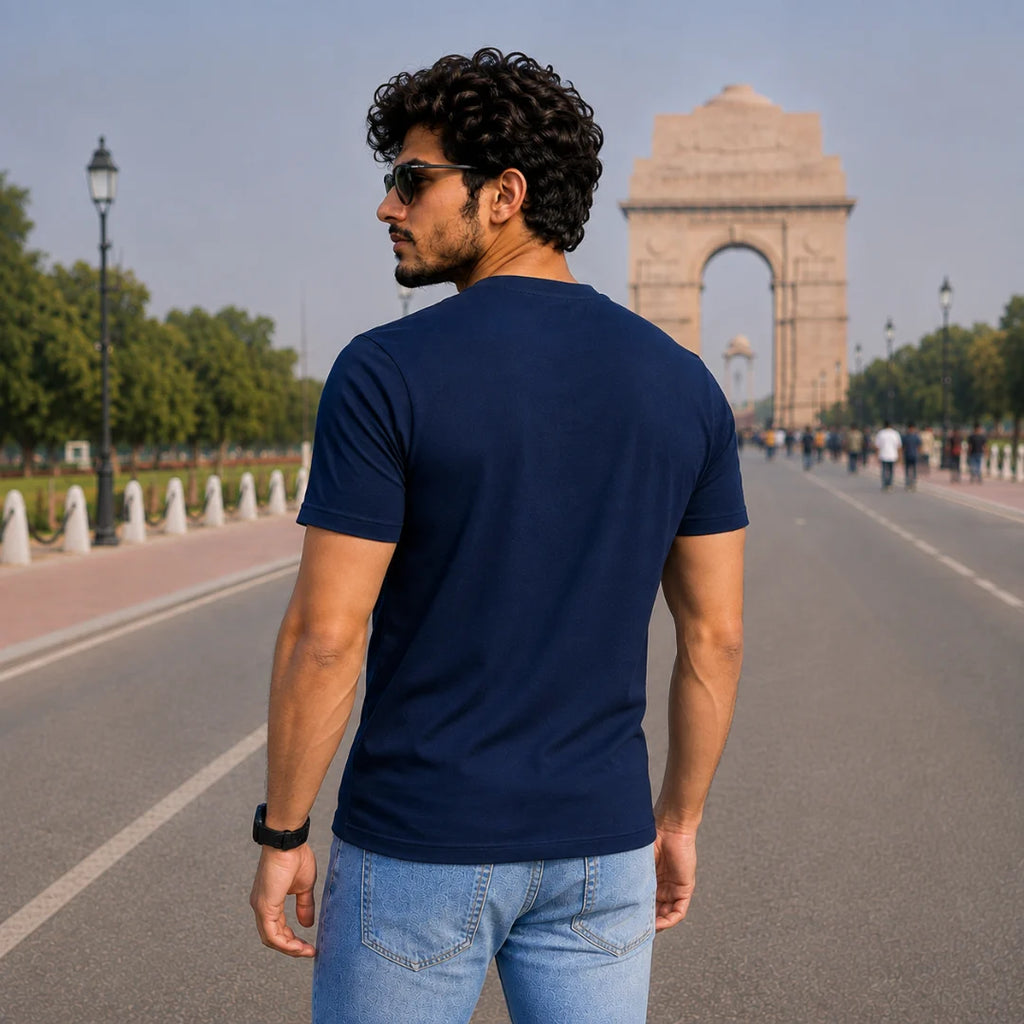 Premium India Heritage Graphic T-Shirt | Independence Edition 180 GSM Pure Cotton Regular Fit Tee