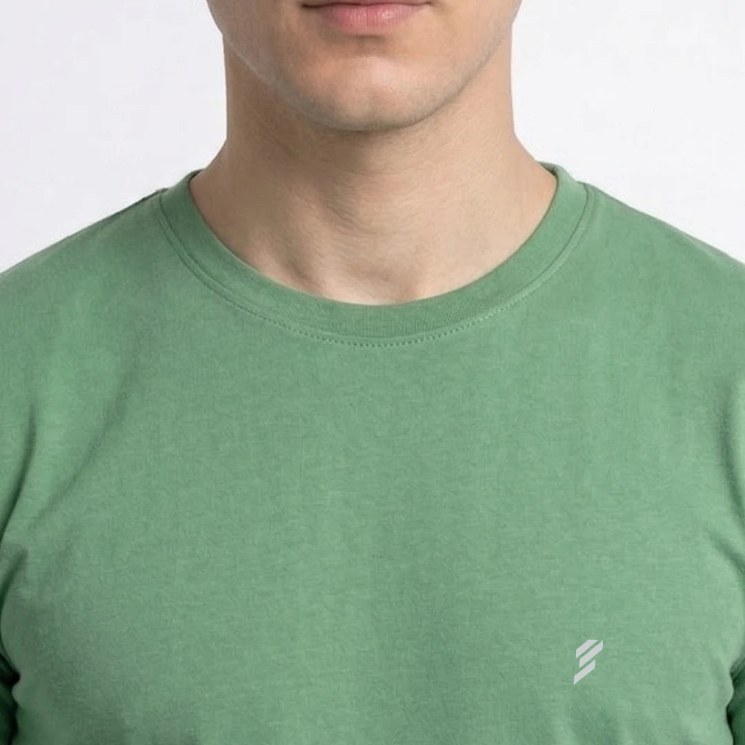 Men's Regular Fit Crew Neck T-Shirt, 100% Pure Cotton, 180 GSM, Breathable Everyday Wear
