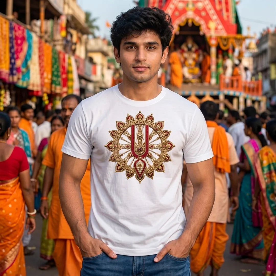 Premium Men's Pure Cotton Jagannath Puri Rath Yatra Graphic T-Shirt