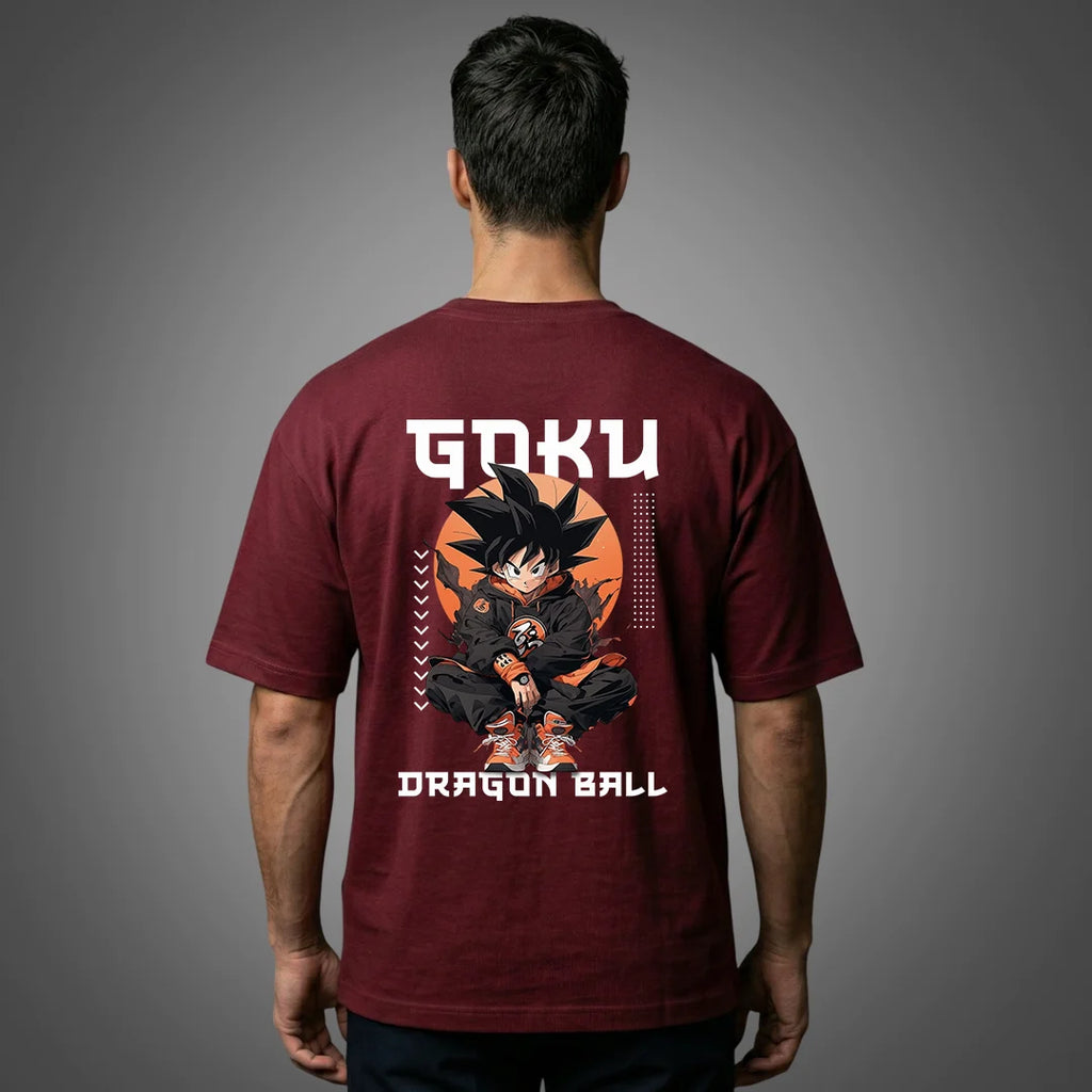 "Goku Urban Legend" Anime Oversized T-Shirt – Wine