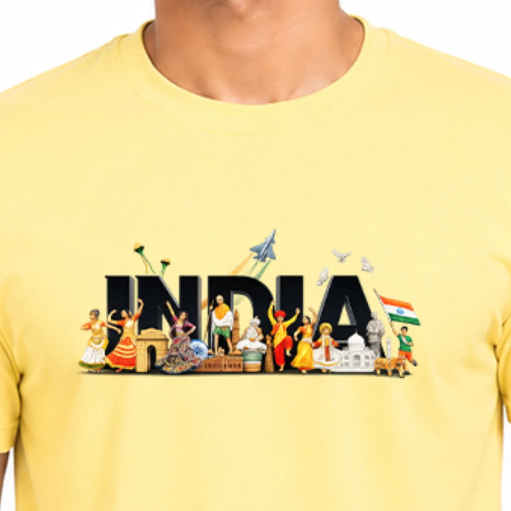 India Independence Edition Graphic T-Shirt | 180 GSM Pure Cotton, Regular Fit