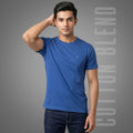 Men's Regular Fit Round Neck T-Shirt – Premium 180 GSM Biowashed Cotton Blend Half Sleeve Tee