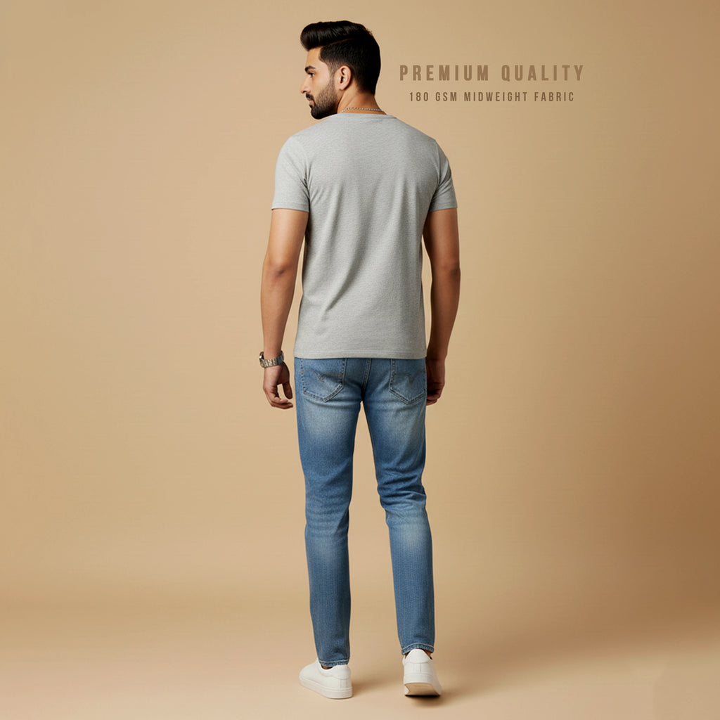 Premium Men’s Eco-Blend T-Shirt | Classic Regular Fit & Sustainable 180 GSM Fabric