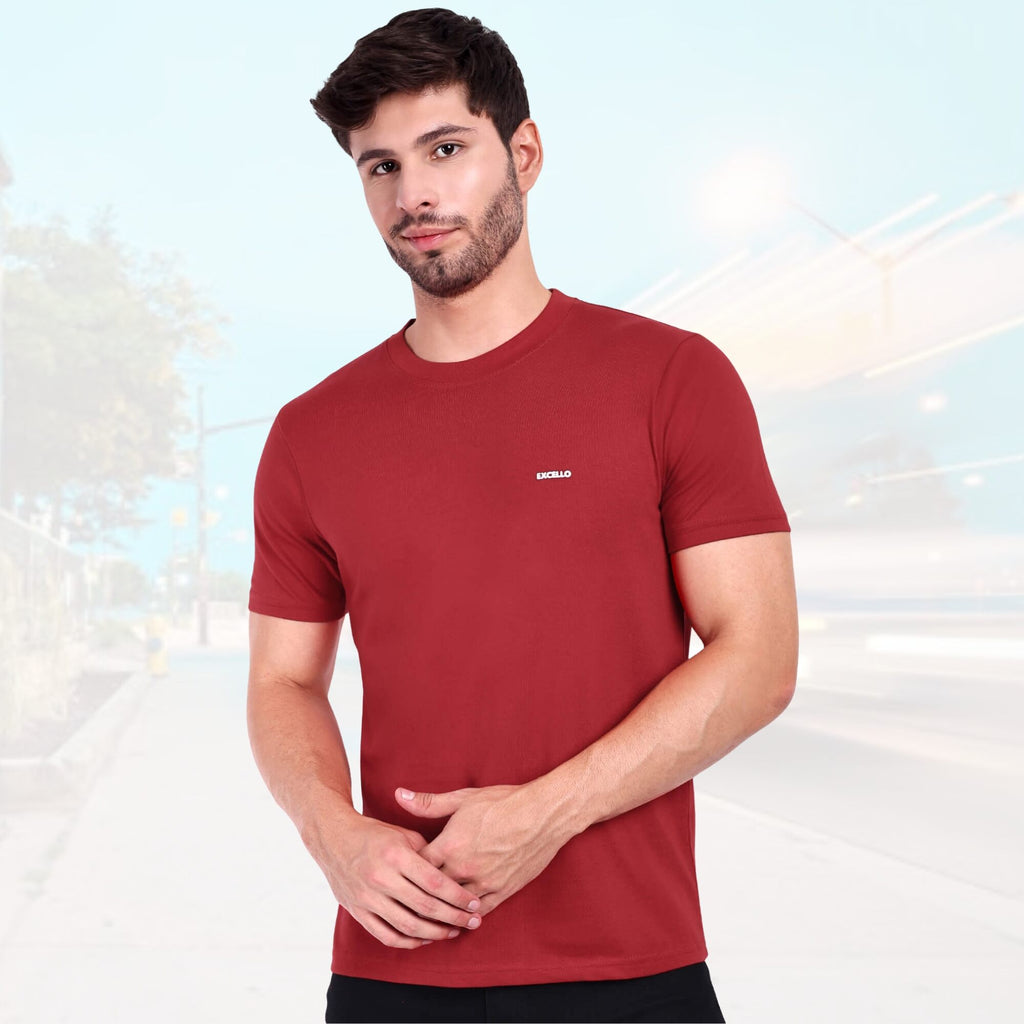 Men's 100% Pure Cotton T-Shirt – Regular Fit | Soft, Breathable & Stylish