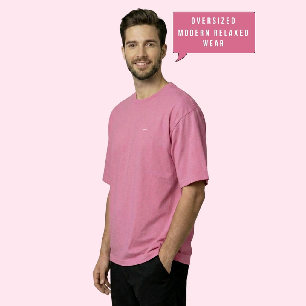 Premium 100% Organic Cotton Men's Oversized T-Shirt – Heavyweight 240 GSM Bio-Washed Relaxed Fit Tee