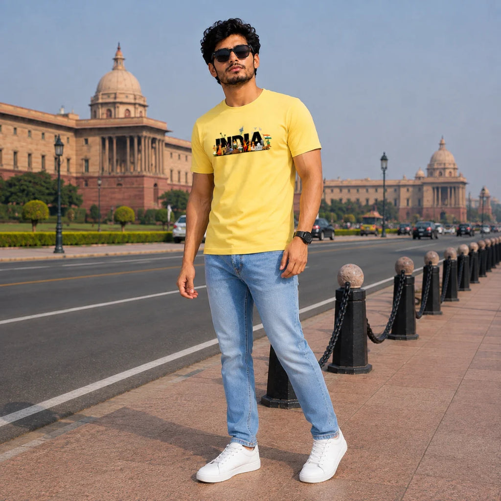 India Independence Edition Graphic T-Shirt | 180 GSM Pure Cotton, Regular Fit