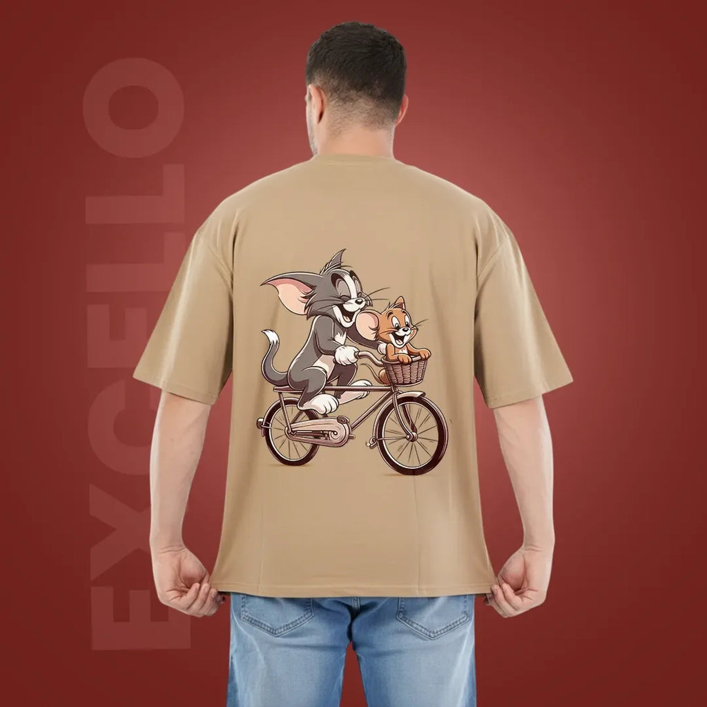 Tom and Jerry Oversized T-Shirt - 100% Rich Cotton Streetwear