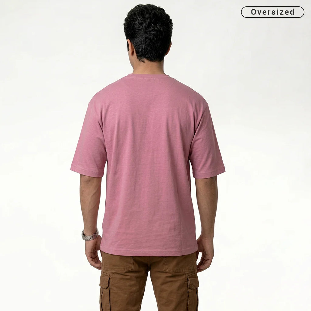 Premium 240 GSM Heavyweight Oversized T-Shirt – 100% Pure Cotton Minimalist Chest Logo Tee