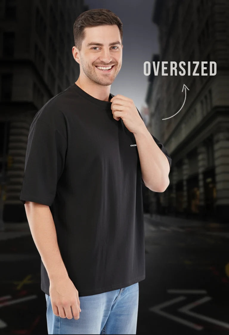 Men’s Premium Beige Oversized T-Shirt | 100% Rich Cotton | Trendy Drop-Shoulder Streetwear Tee