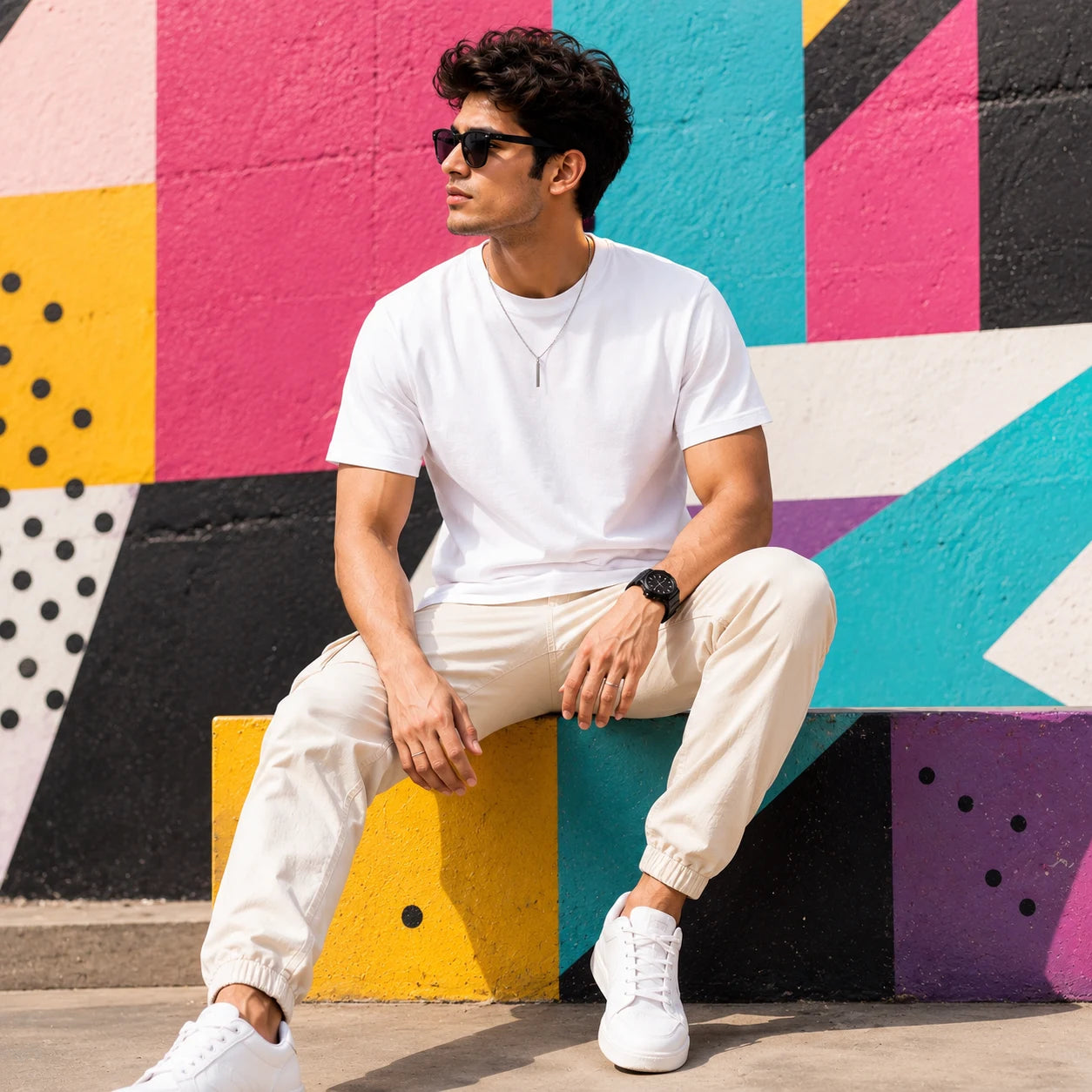 EXCELLO Men’s Plain Cotton T-Shirt (Regular Fit, Round Neck)