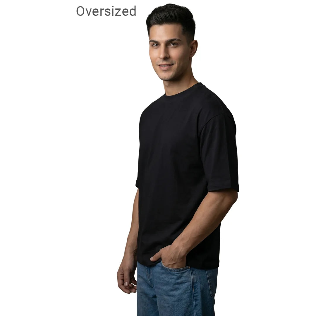Men's Premium Heavyweight Oversized T-Shirt | 240 GSM Pure Cotton Biowashed Relaxed Fit Tee