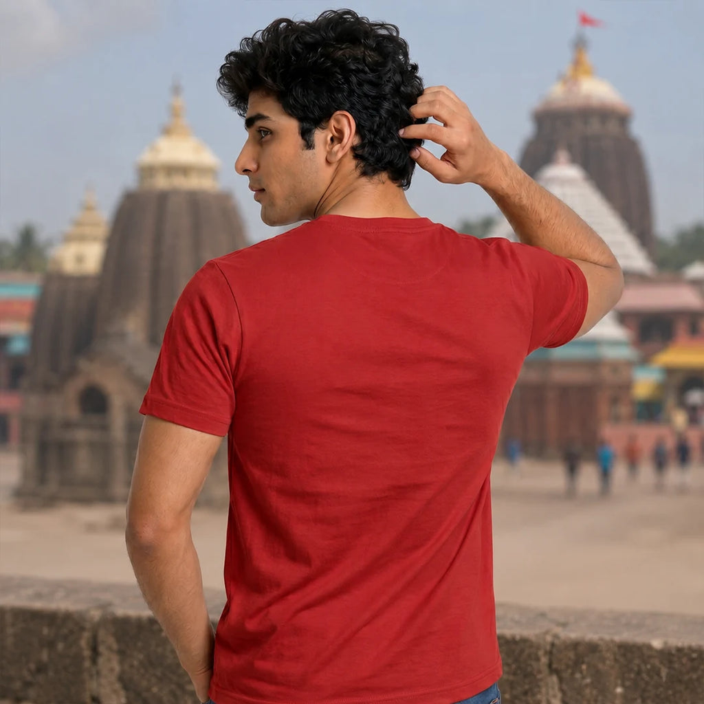 Lord Jagannath Devotional Festival Graphic T-Shirt – 180 GSM Heavyweight Half Sleeve Tee