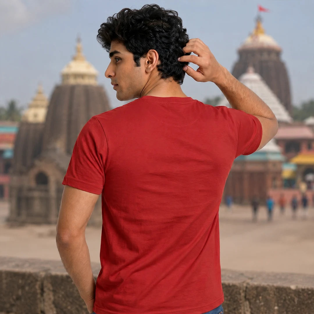 Lord Jagannath Devotional Festival Graphic T-Shirt – 180 GSM Heavyweight Half Sleeve Tee