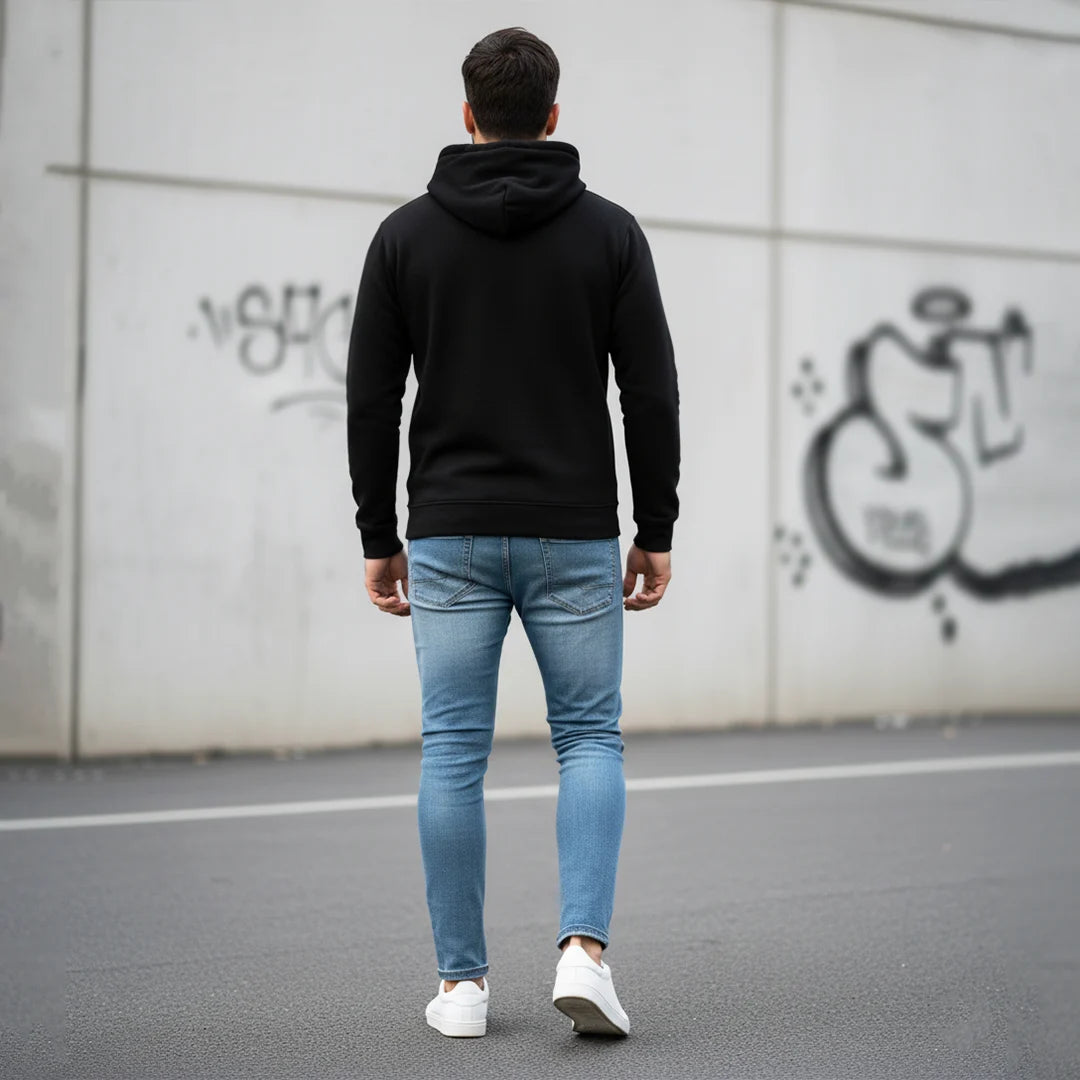Excello Men’s Premium  Hoodie | Heavyweight Cotton | Bio-Washed Winter Pullover Hoodies