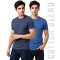 Premium Men's Cotton Blend Round Neck T-Shirt - Regular Fit, 180 GSM, Double Bio-Wash