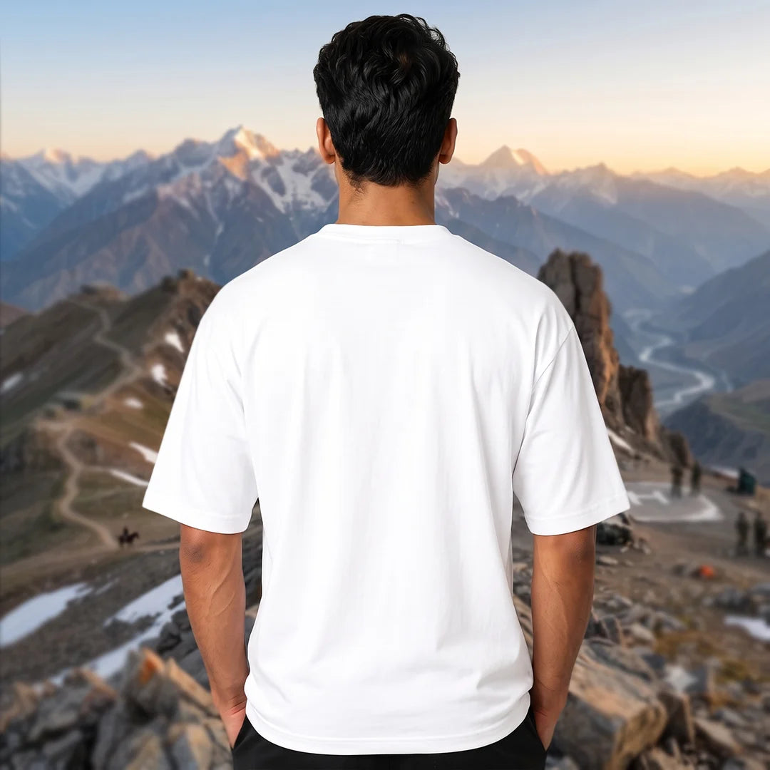 Men's 240 GSM Oversized Graphic T-Shirt - Indian Air Force 1999 Eagles of Kargil Edition
