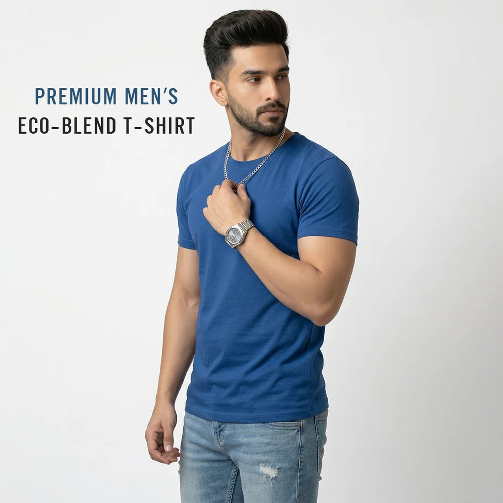 Premium Men’s Eco-Blend T-Shirt | Classic Regular Fit & Sustainable 180 GSM Fabric