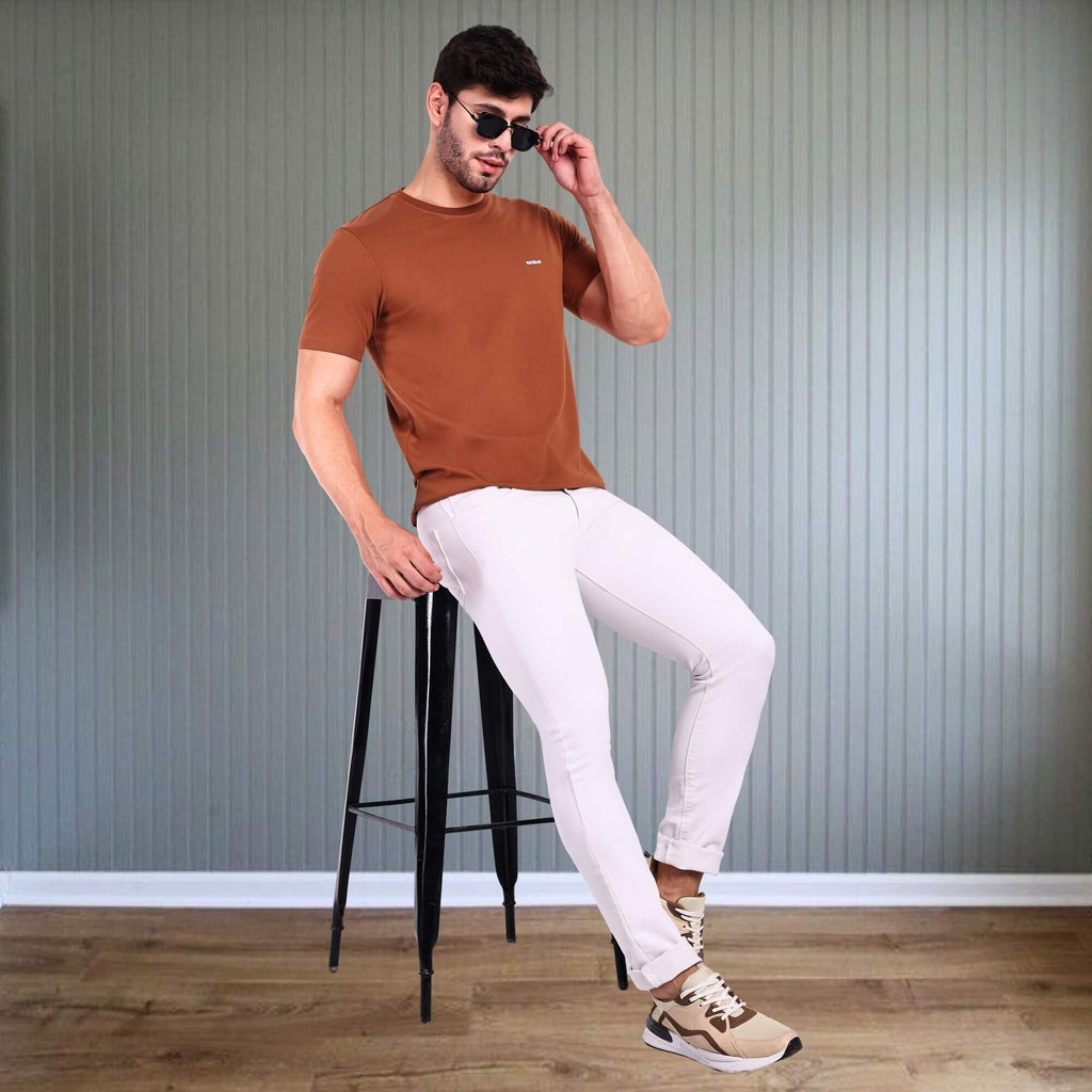 Men's 100% Pure Cotton T-Shirt – Regular Fit | Soft, Breathable & Stylish