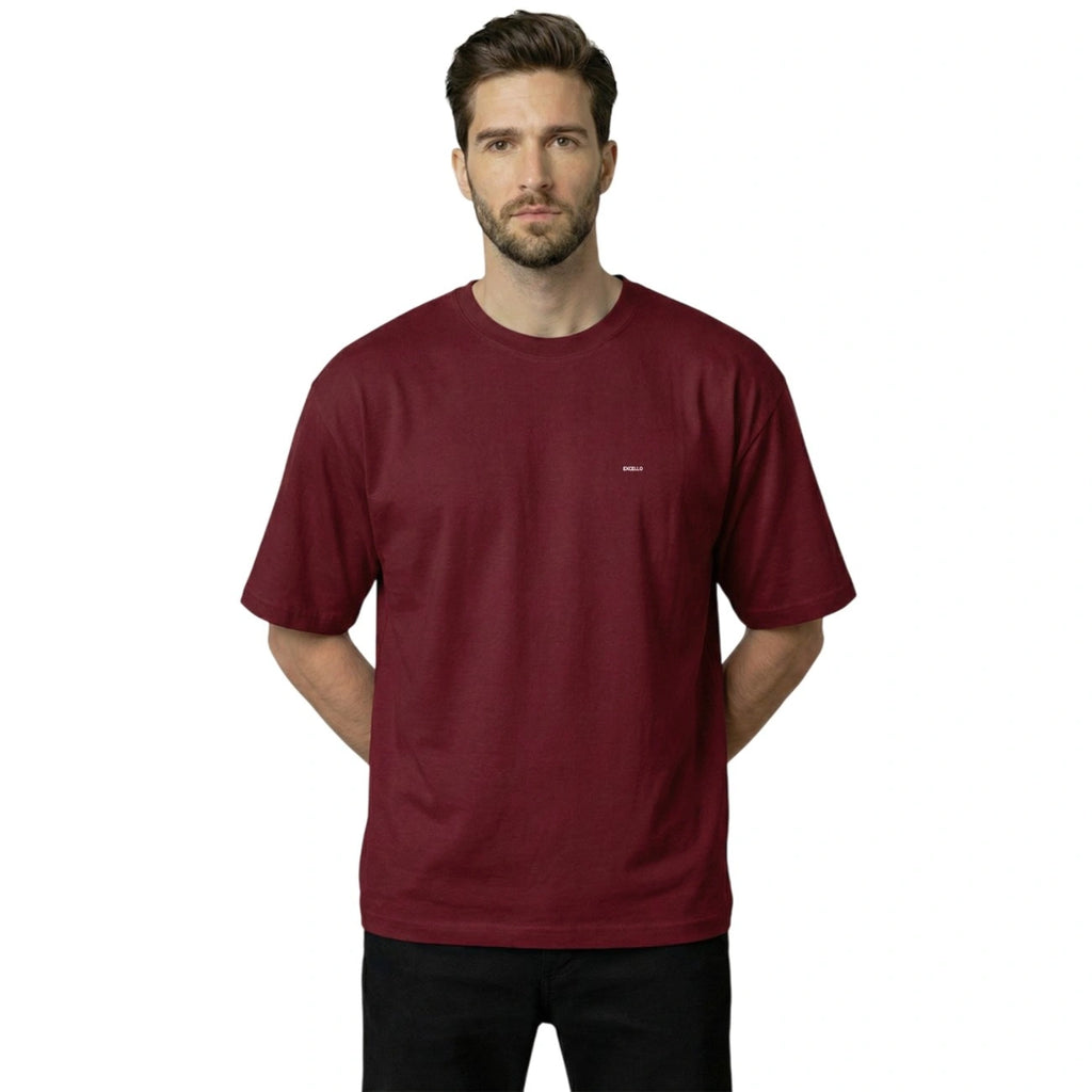 Premium 100% Organic Cotton Men's Oversized T-Shirt – Heavyweight 240 GSM Bio-Washed Relaxed Fit Tee