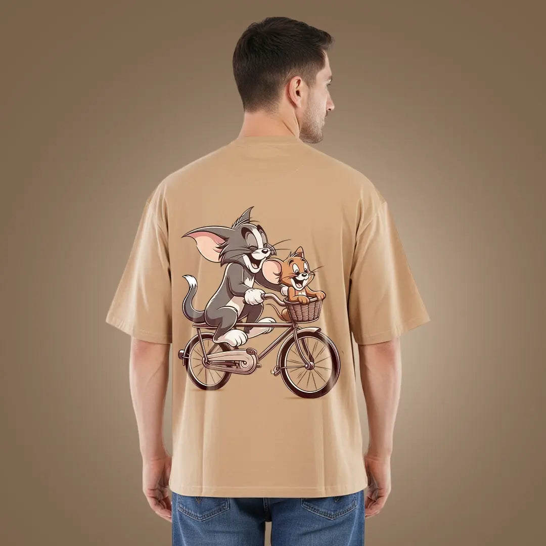 Tom and Jerry Oversized T-Shirt - 100% Rich Cotton Streetwear